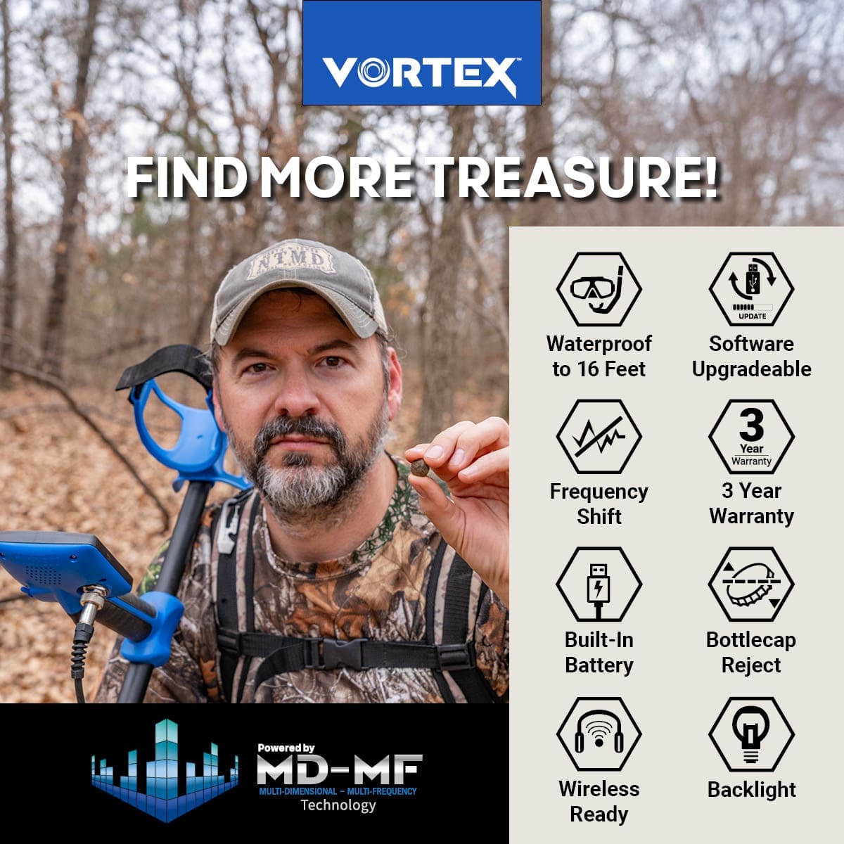 Muğla Garrett Vortex VX7 Dedektör - Vortex VX7, sahil, park ve tarla arasında geçiş yapan kullanıcı için dengeli güç noktasıdır.